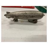 Vintage ZEP Cast Iron Toy Zeppelin Blimp
