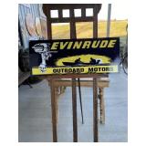 Evinrude Boat Motors PC Porcelain Sign 30' x 12'