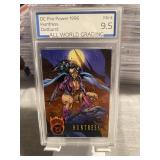 1995 DC Fire Power Huntress Card Graded 9.5