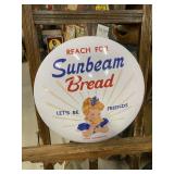 Sunbeam Bread Round Metal Disc Button Sign