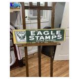 Eagle Stamps Embossed Metal Sign