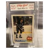 1989-90 Topps Waybe Gretzky Card Graded 10