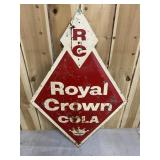 Vintage RC Royal Crown Double Diamond Metal Sign
