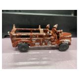 Vintage Metal Fire Truck Toy