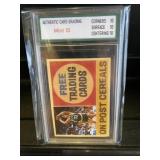 Larry Bird Post Cereal Card Graded Gem Mint 10