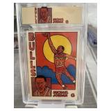 Michael Jordan 1984 Topps Art Slabbed Card
