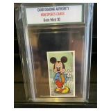 Vintage Mickey Mouse Card Graded Gem Mint 10