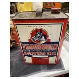 Vintage RARE Thorobred 2 Gallon Motor Oil Can