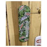 Mountain Dew Bass Fishing Metal Thermometer Sign
