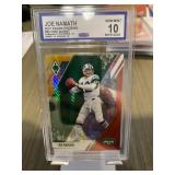 2021 Phoenix Fire Burst Joe Namath Card Graded 10