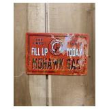 Mohawk Gas Metal Sign