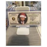 Donald Trump Santa Paper Money 1 Grain Silver Bar