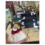 BabyDoll & Bird/Leaves Mirrored Metal Wall Decor