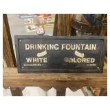 Cast Iron Drinking Fountain Sign Dated July 1931