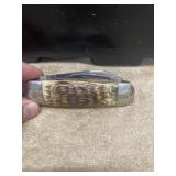 Large  Elephant Toe Sunfish 2-Blade Stag Handle