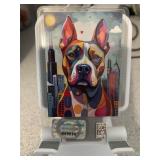 Pit Bull Boxer Dog Card w/ 1 Grain Silver Bar