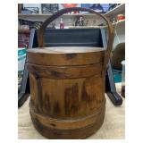 Firkins Vintage 10" Sugar Bucket w/Handle NICE!!!