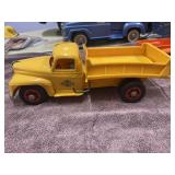 International VINTAGE Yellow Lever Dump Truck-Rare