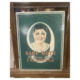 Babe Ruth Underwear Vintage Metal Sign