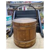 Firkins Vintage 10" Sugar Bucket W/ Handle #2 NICE