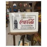 Coca-Cola COKE Ice Cold Bottles Painted Metal Sign