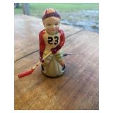 Wind-Up Celluloid Hockey Player RARE Vintage Toy