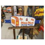 Miami Maid Bread 2 Sided Door Push Sign