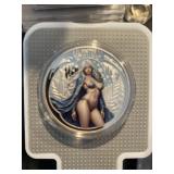 WINTER Sexy Big Chest Female Character Silver Coin