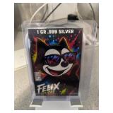 FELIX the Cat Card w/ 1 Grain Silver Bar