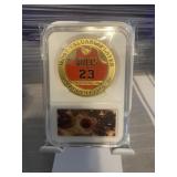 Michael Jordan Bulls MVP Slabbed Gold Coin-White
