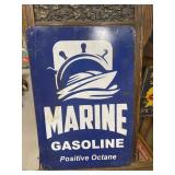 Marine Gasoline Painted Metal Sign-GAS OIL