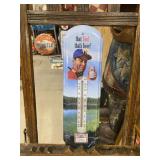 Budwesier Vintage Metal Thermometer Sign