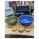 Vintage Stoneware Bowl Lot-Primitve