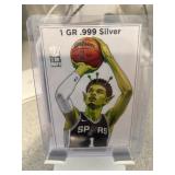 Victor Wembanyama Alien Card w/ 1 Grain Silver Bar