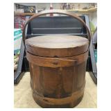 Firkins Vintage 10" Sugar Bucket w/ Handle Nice!