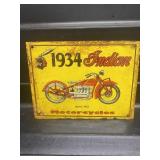 Indian Motorcycles Metal Door Push Sign-RARE