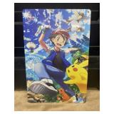 Pokemon Pikachu & Ash Metal Sign 12" x 8"