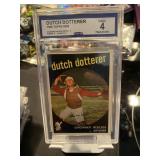 1959 Topps Dutch Dotterer Reds Card Graded 4