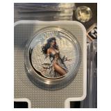 Summer Sexy Big Chest Female Character Silver Coin