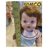 Vintage 22" Sleeping Eye Baby Doll on Stand