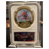 Spider-Man Avengers Gold Coin White Slab