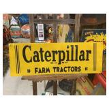 Caterpillar Farm Tractors Painted Metal Sign