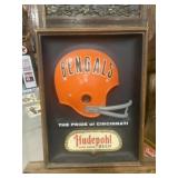 Cincinnati Bengals Helmet VTG Huedepohl Beer Sign