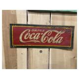 Coca-Cola Soda Embossed Metal Sign-EARLY! Original