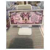 Minnie Mouse Paper Money 1 Grain Silver Bar