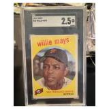Willie Mays 1959 Topps Graded SGC 2.5