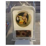 Kobe Bryant Slabbed Gold Coin-Jersey Pull