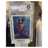 Michael Jordan 1990 Hoops #358 Card Graded 8