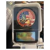 USA 250 Red Gold Coin Black Slab