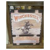 Winchester Cowboy On Horse Metal Sign